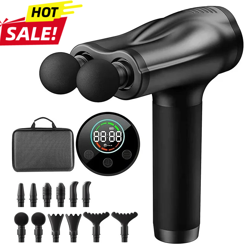 Massage Gun Deep Tissue - Double Head Handheld Mini Massager Gun